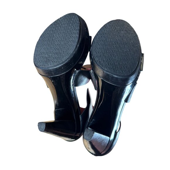 Michael Michael Kors Elena Black Platform Stiletto Heels Size 7.5 - Picture 9 of 9